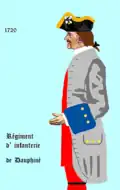régiment de Dauphiné de 1720 à 1734