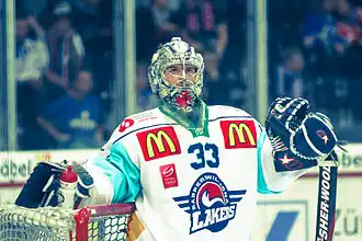 Photographie de David Aebischer avec les Rapperswil-Jona Lakers