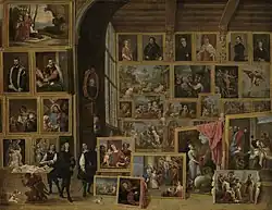 Galerie de l'archiduc Léopold (Bruxelles) par Teniers, après 1656