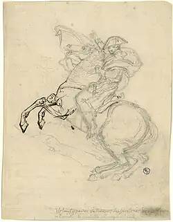 Étude dessinée pour le Bonaparte vers 1800, musée Fabre Montpellier.