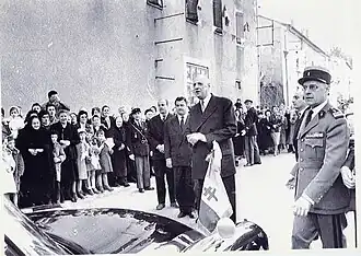 Passage du général Charles de Gaulle à Cuxac en 1960.