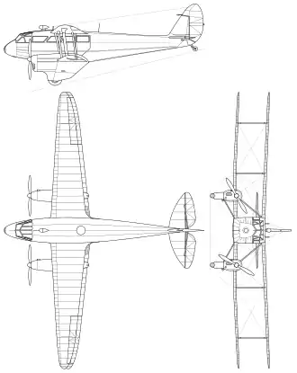 vue en plan de l’avion