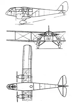 Description de l'image De Havilland DH 84 3-view L'Aerophile February 1933.jpg.