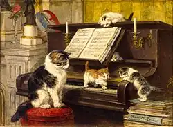 La leçon de piano, par Henriëtte Ronner-Knip (1897)