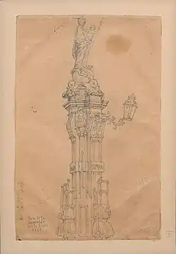 La Pompe du Vieux marché au poisson d'Anvers (avant 1840).