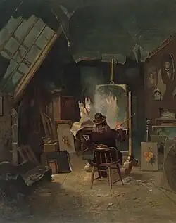 Edwin Deakin : Samuel Marsden Brookes in his Studio, 1876, Musée des Beaux-Arts de San Francisco
