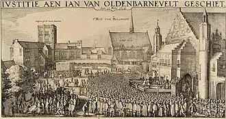 Décapitation de Johan van Oldenbarnevelt, Claes Jansz. Visscher, 1619, Museum Boijmans Van Beuningen.