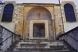 Église Saint-Aré, porte XVe&nbsp;siècle.