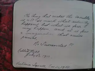 signature de Nellie Hall