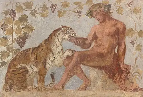 Bacchus et un tigre.