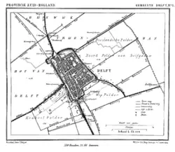 Plan de Delft en 1865.
