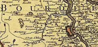 La Jale sur la carte de Delisle, 1714