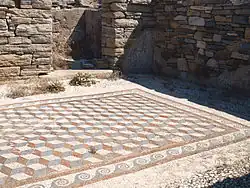 Sol en mosaïque dans l'une des maisons de Délos.