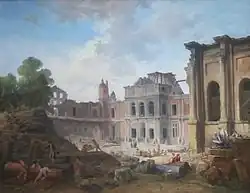 Démolition du Château-Vieux de Meudon, Hubert Robert, 1806. Getty Museum, Los Angeles (USA).