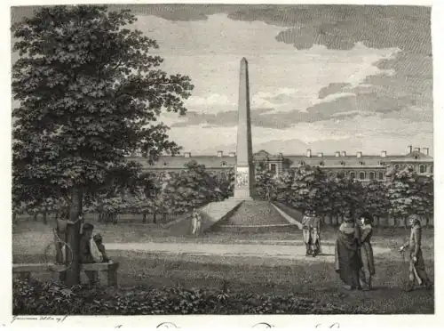 Vue du monument Planie sur la Promenade à Stuttgard.