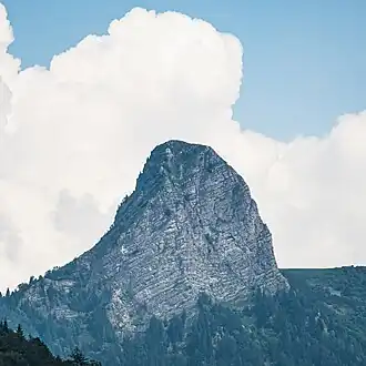 La dent de Jaman vue depuis Saint-Légier-La Chiésaz.