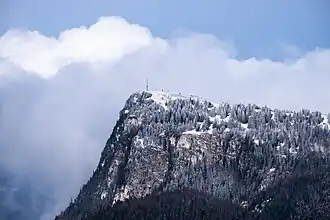 La dent de Vaulion en hiver.