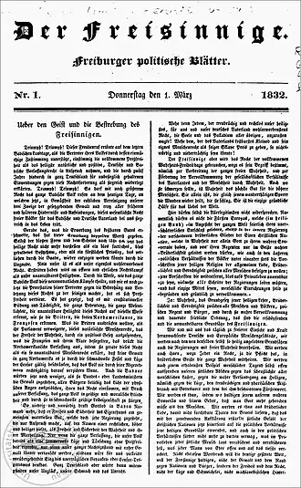 Image illustrative de l’article Der Freisinnige