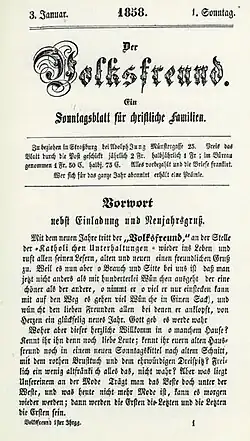 Der Volksfreund (3 janvier 1858)