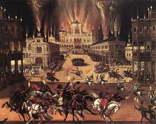 Claude Deruet, Le Feu, du cycle des Quatre éléments ornant le Cabinet de la Reine, musée d'Orléans.