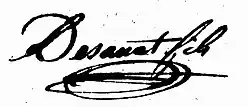 signature de Joseph Désanat