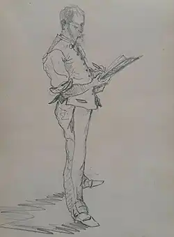 Dessin autoportrait Théodore de Broutelles