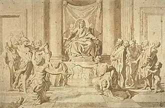 Dessin du Jugement de Salomon.