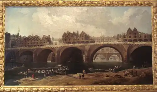 Hubert RobertDestruction des maisons sur le pont Notre-Dame en 1786.