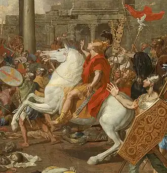 Poussin, détail de La destruction du temple de Jérusalem (1635).