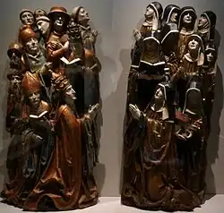 Douze religieux en prière - Dix religieux en prière.