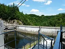 Le barrage vu de l'amont.