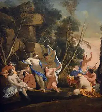 Diane et Actéon (vers 1630), huile sur toile, 223&nbsp;×&nbsp;266&nbsp;cm, Paris, Petit Palais.