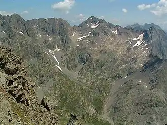 Vue du pizzo del Diavolo della Malgina et de la Valmorta.