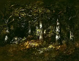 Forêt de Fontainebleau (1868), huile sur toile, 84&nbsp;×&nbsp;111&nbsp;cm, Dallas Museum of Art.