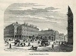 Le théâtre après les travaux de Prosper Chabrol et le dégagement de la place Colette.