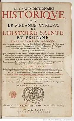 Image illustrative de l’article Grand Dictionnaire historique