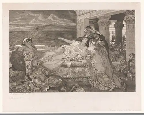 Didon sur son lit de mort, d'après Joseph Stallaert.