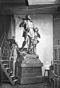 Monument à Guillaume Tell à Altdorf, photo prise dans l'atelier de Richard Kissling.
