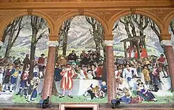 Partie centrale de la fresque du palais fédéral Die Landsgemeinde.
