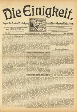 Dernier numéro de Die Einigkeit