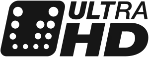 Logo apposé sur un appareil Ultra HD en 3&nbsp;840&nbsp;×&nbsp;2&nbsp;160&nbsp;pixels 2017.