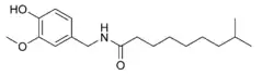 Chemical structure of dihydrocapsaicin
