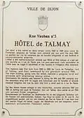 Plaque d'information trilingue (français, anglais, allemand)