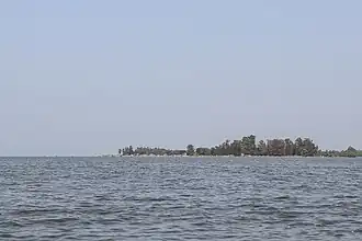 La pointe de Diogué, située tout juste au nord de l’embouchure du fleuve Casamance.