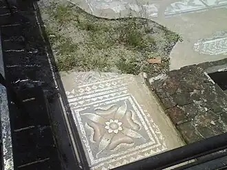 Détail d'un sol en mosaïque, complexe des Grands Thermes