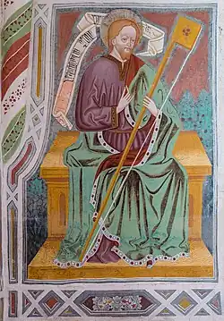 Fresque du XVe&nbsp;siècle par Leonhard von Brixen dans l'église Saint-Jacob à Ortisei.