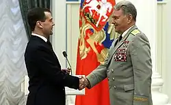 Dmitri Medvedev et Vladimir Chatalov le 12 avril 2011