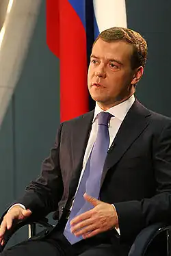 Dmitri Medvedev, président de la Russie de 2008 à 2012, puis président du gouvernement russe de 2012 à 2020.
