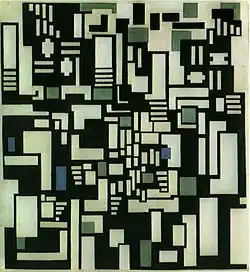 Theo van Doesburg Composition IX - D'après Les Joueurs de cartes, 1917-1918, Musée municipal de La Haye