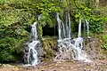 La cascade de Dokuzak près du village de Stoilovo à Malko Tarnovo dans le parc naturel de Strandzha. Mai 2019.